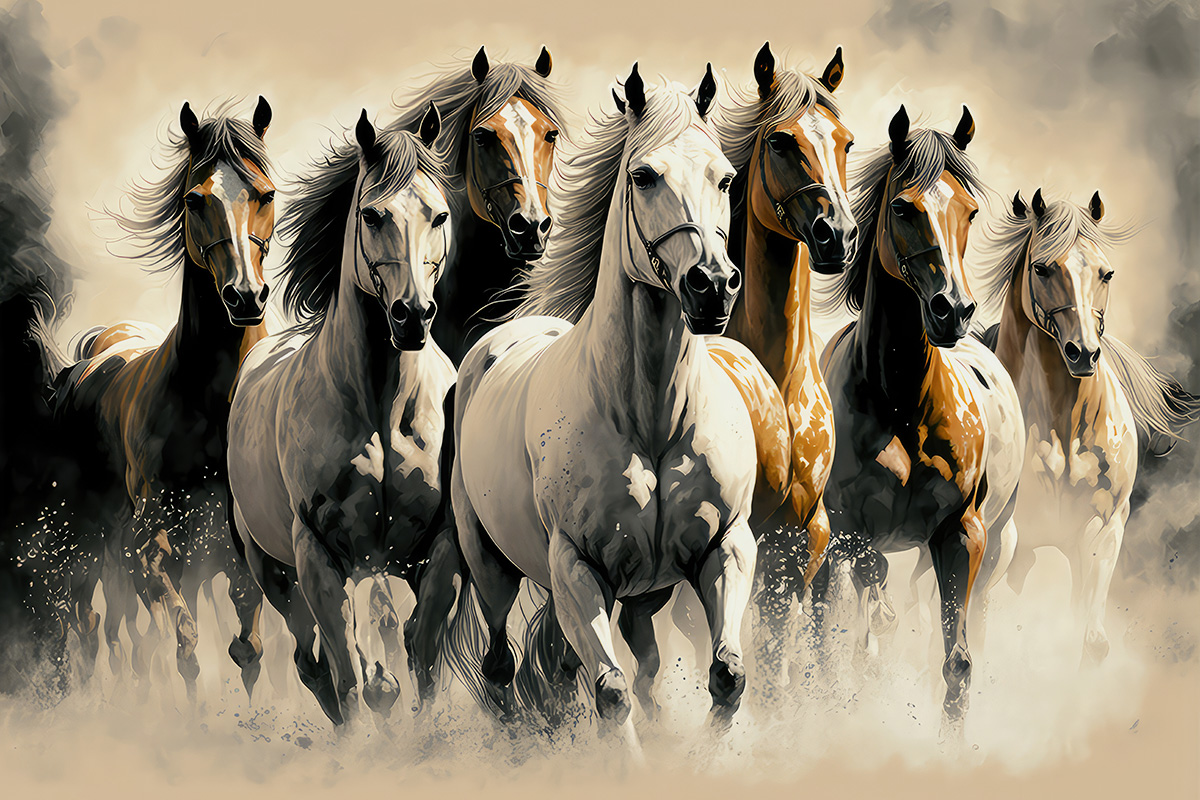 Artful Wisdom: 7 Horses Painting Vastu Guide