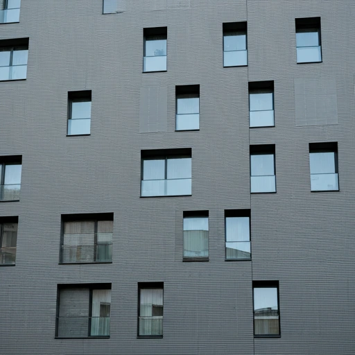 Close up of modern residential building facade