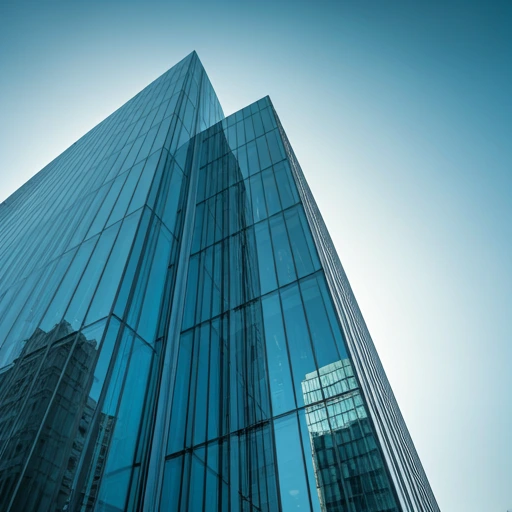 Futuristic glass skyscraper architecture